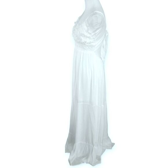 Revamped White Maxi Dress Sz.L NWT - Picture 4 of 9